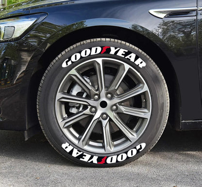 8pcs Car Tire Wheel Stickers Car Tuning Universal 3D Permanent PVC Joined Lettering Sticker Car Stickers Car Lettering Sticker