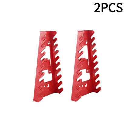 Red Wrench Organizer Plastic Wrench Rack Wall Mounted Tray Sockets Storage Tools Rack Sorter Standard Spanner Holders 1-5pcs
