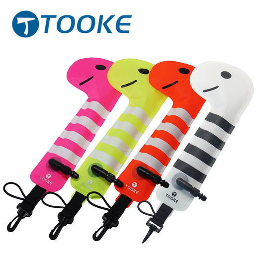 TOOKE Buoy Float Sea Eel Mini Elephant Pull Buoy Signal Stick Diving Sign Scuba Safety Warning Pendant SMB Sea Snake