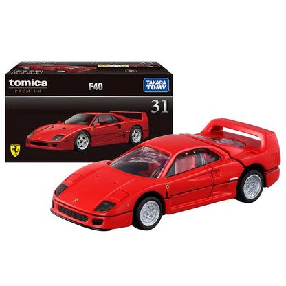 Original TAKARA TOMY Tomica Premium No.31 Ferrari F40 1/62 Diecast Alloy Sports Car Model 131847 Official Licensed Collectible T