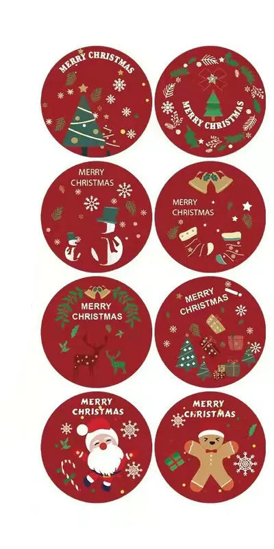 Christmas gift stickers decorative sealing sticker Merry Christmas Reward Self-adhesive labels  Day party