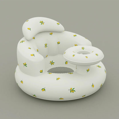 Baby Sofa Inflatable Seat for Babies  Chair with Tray, Built in Air Pump Infant Back Support Sofa Toddler Chair for Sitting Up