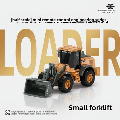 2026 New 1/64 Remote-Controlled Alloy Forklift Engineering Vehicle Tabletop Toys Model Collection Gift For Boys