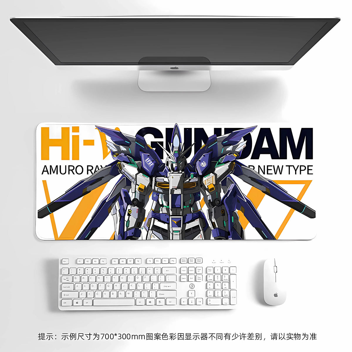 New Cartoon Anime Gundam Leather Mouse Pad Extra Large Anime Game Anti-Slip Mouse Pad Office Dormitory Computer Pad HD Desk Mat
