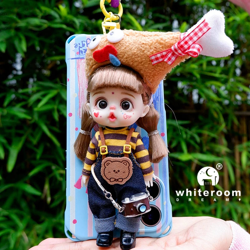 Mini Doll Dolls for girls Labbu doll pocket blyth Boy girl Doll Barbi cry Baby Rainbow Ball jointed doll Mobile phone Decoration