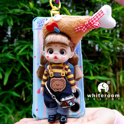 Mini Doll Dolls for girls Labbu doll pocket blyth Boy girl Doll Barbi cry Baby Rainbow Ball jointed doll Mobile phone Decoration