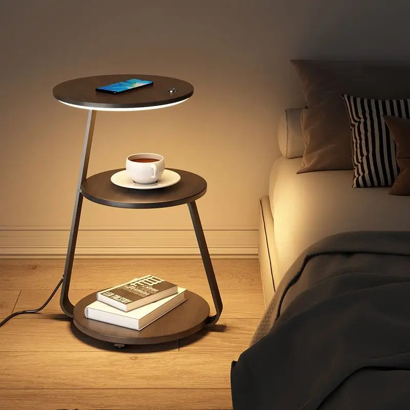 Modern Designer Floor Lamp with Shelf Side Table for Living Room Bedroom Lighting Room Decoration Light Floor Lamp LED