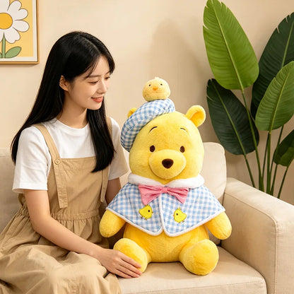 Sitting Winnie The Pooh Plush Doll Cute Pooh Bear Stuffed Toy Soft Fluffy Cartoon Animal Plushie Home Decor Birthday Gift Doll