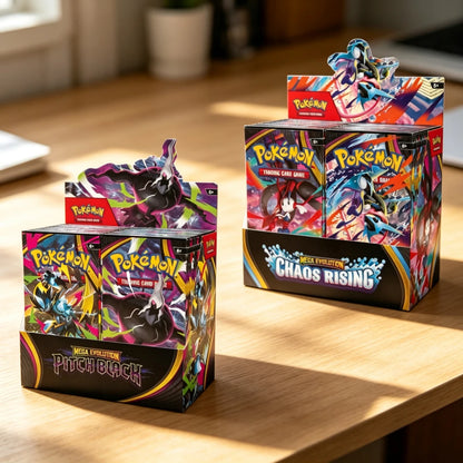 Pokémon TCG: Mega Evolution-Pitch Black Booster Display Box CHAOS RISINC Ascended Heroes Phantasmal Flames TCG Trading Cards Set