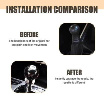 Universal Black 8 Ball Manual Gear Shift Knob Acrylic Billiards Shifter Lever Head with 3 Adapters for Car Auto Styling Acc