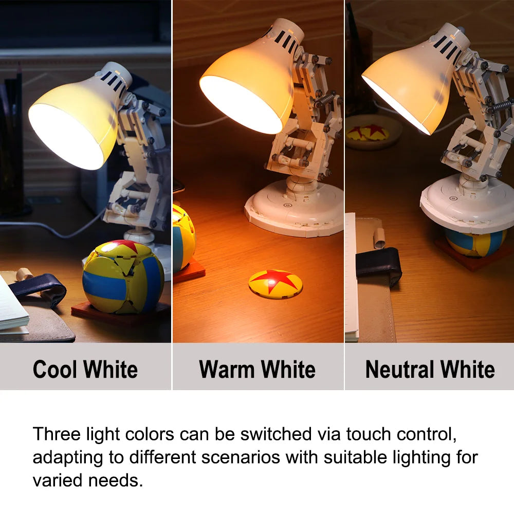 Lighting Kit For Lego 21357 Pixar Lamp - Touch Control 3 Colors & Dimmable LED USB Powered Light Set (Not Including Model Bricks