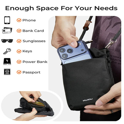 KUXIU Nylon Waterproof Phone Purse,Small Crossbody Bag for Travel Bag,ARFID Anti-Theft Card Slots,Multifunctional Cell Phone