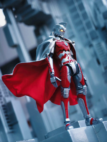 Six Ultra Brothers SHF 1/12 Cloak Anime Action Figure  Mebius Omega Ultraman Cloth Cloak Toys Accessories Model Decoration