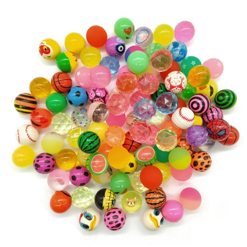 10/20/30pcs Mini Bouncy Ball Children Indoor Outdoor Elastic Jump Balls Toys Float Ball Egg Twisting Machine Toy for Kids TMZ