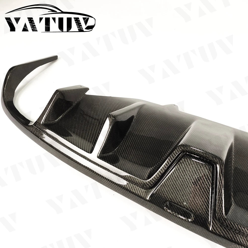 For Porsche Macan 95B 2014-20 Blade-Style Rear Diffuser Carbon Fiber Factory Direct for Porsche Macan Rear Diffuser Bumper Lip