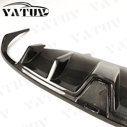 For Porsche Macan 95B 2014-20 Blade-Style Rear Diffuser Carbon Fiber Factory Direct for Porsche Macan Rear Diffuser Bumper Lip