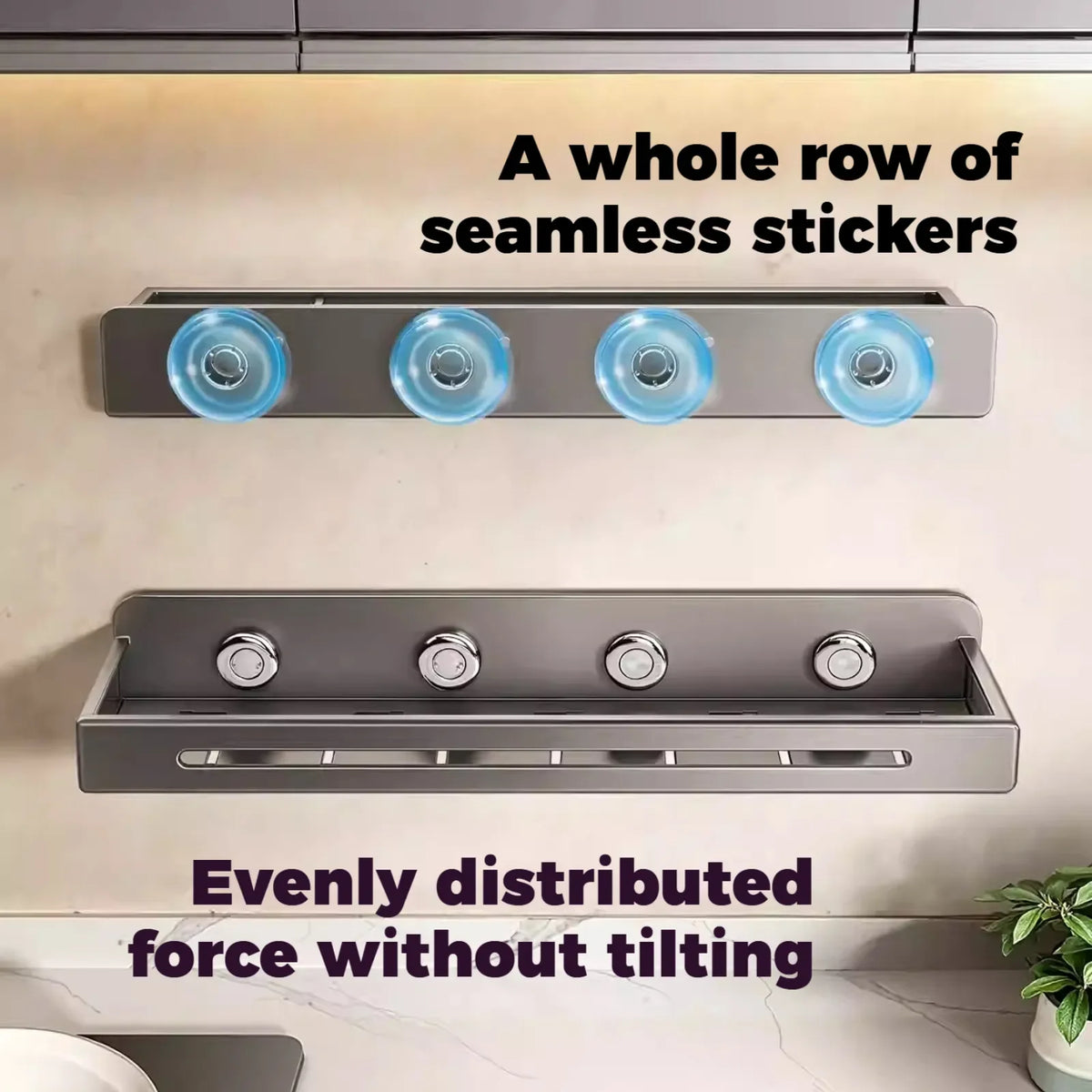 Bathroom Wall Shower Shampoo Rack No-punch Wall Mount Shower Storage Shelf Large Capacity Strong Load-bearing
