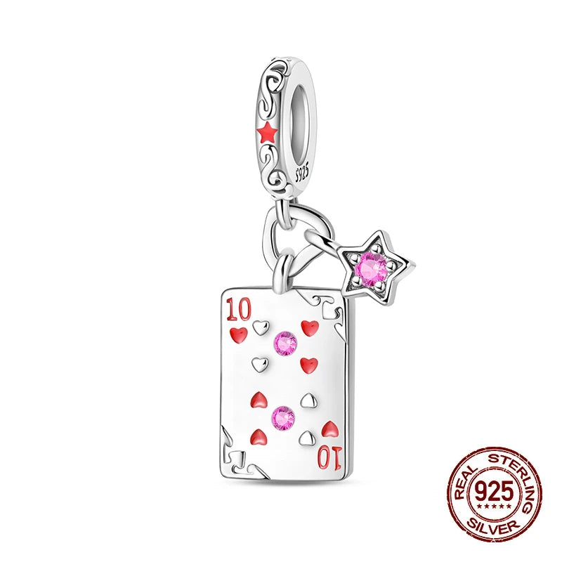 100% 925 Sterling Silver Tarot Collection Pendant DIY Hourglass Beads Fit Pandach Original Bracelet Women Jewelry Birthday Gift