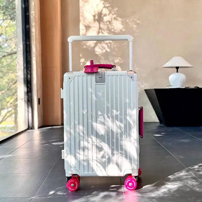 KLQDZMS Travel Luggage 24"26"28"30 Inch Women's Large Capacity Trolley Case 20 ”ABS+PC Boarding Case Men's Cabin Suitcase
