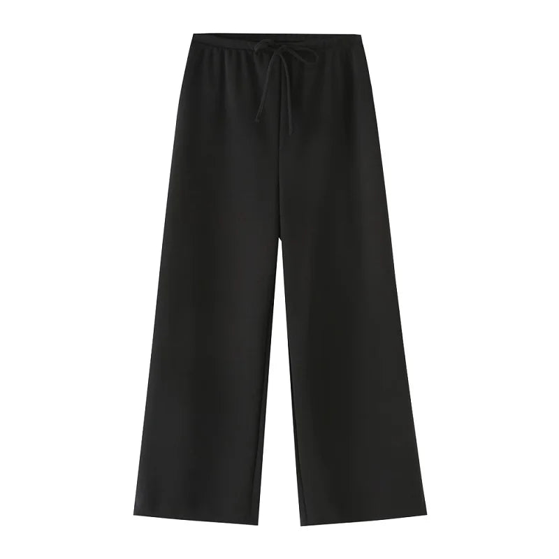 HXAO Women's Elegant 2 Pieces Pants Set 2025 Spring Summer Corset Tops Baggy Pants Fashion Casual Sexy Y2k Trouser Set Outfit