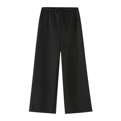 HXAO Women's Elegant 2 Pieces Pants Set 2025 Spring Summer Corset Tops Baggy Pants Fashion Casual Sexy Y2k Trouser Set Outfit