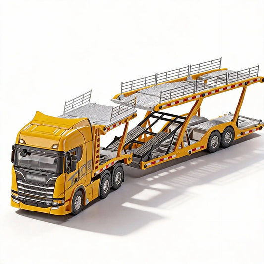 1:50 SCANIA Double Deck Flatbed Transport Vehicle Alloy Metal Diecast Model Car Home Decoration Desktop Display Ornament Present