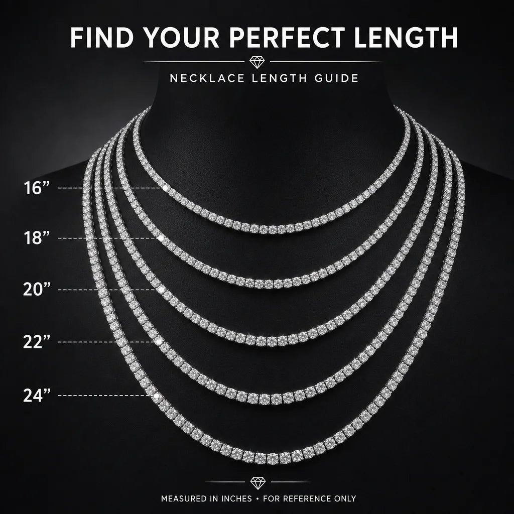 SY Brand Jewelry 925 Sterling Silver Tennis Chain Necklace For Women Men 7A Zircon Luxury Necklaces Rhodium Plated S925 Jewelry