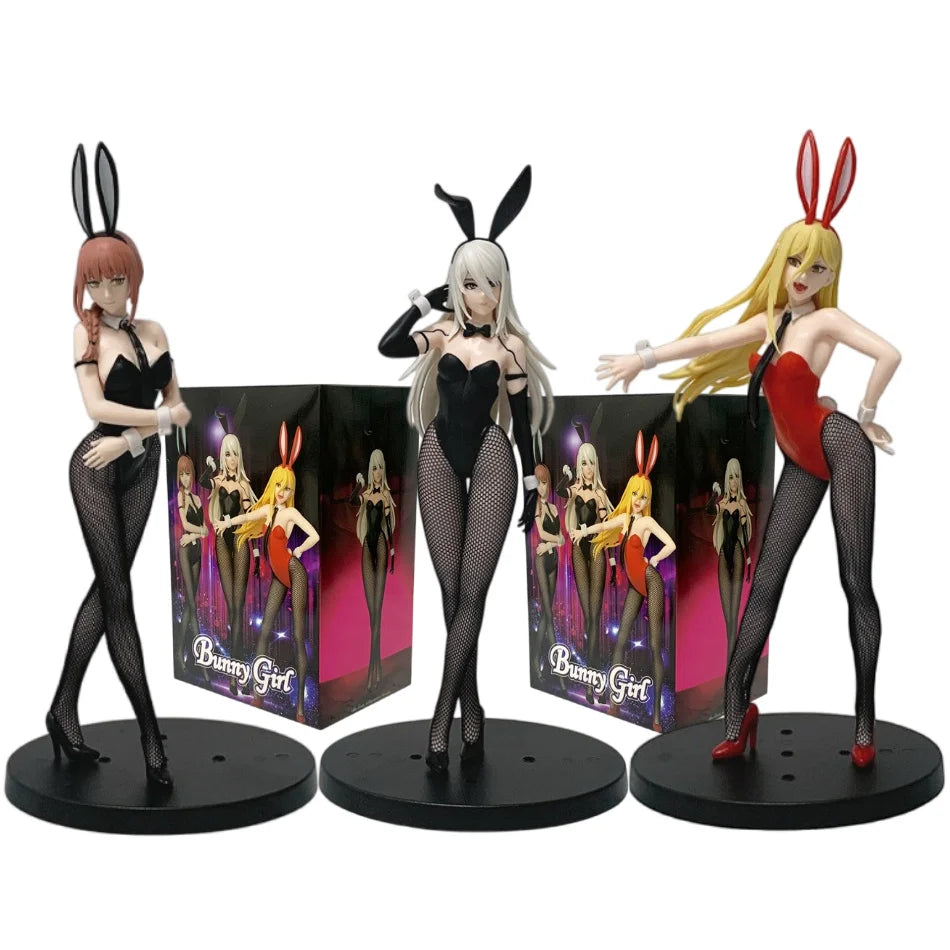 22cm Chainsaw Man Anime Figure Makima/Power Bunny Girl Series Action Figure YoRHa A2 Figurine PVC Collectible Model Toys Gifts
