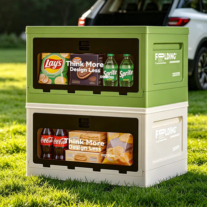 Large-Capacity Storage Box, Outdoor Sub-Box, Trunk Organizer Box, Vehicle-Mounted Camping Collapsible Storage Box, Storage Box