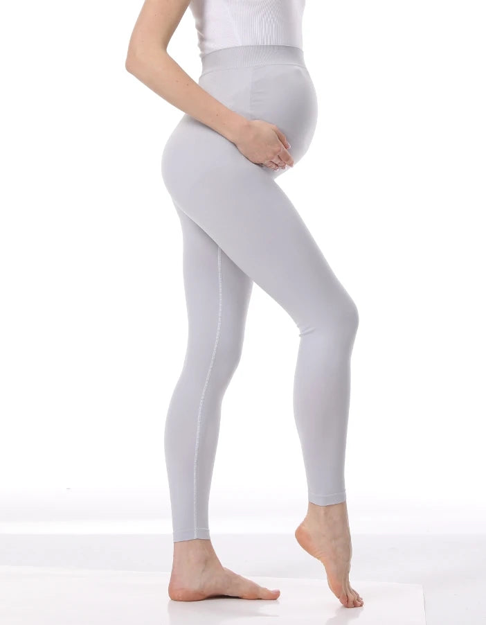 High Waist Pregnancy Leggings Skinny Maternity Clothes for Pregnant Women Belly Support Knitted Leggins Body Shaper Trousers