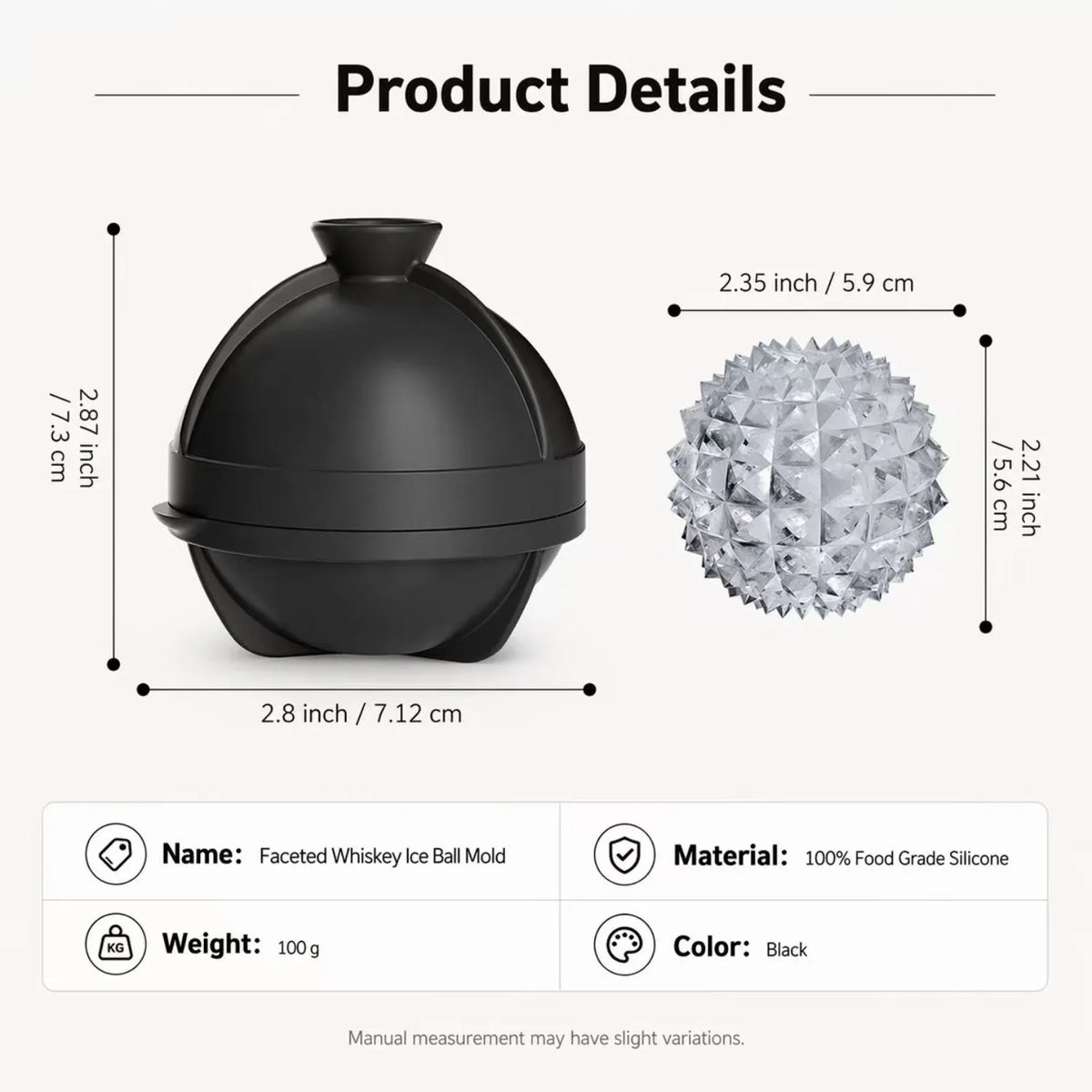 Silicone Ice Ball  Mold  Whiskey Ice Hockey Tools Ice Ball Mold  Kitchen Bar Tool
