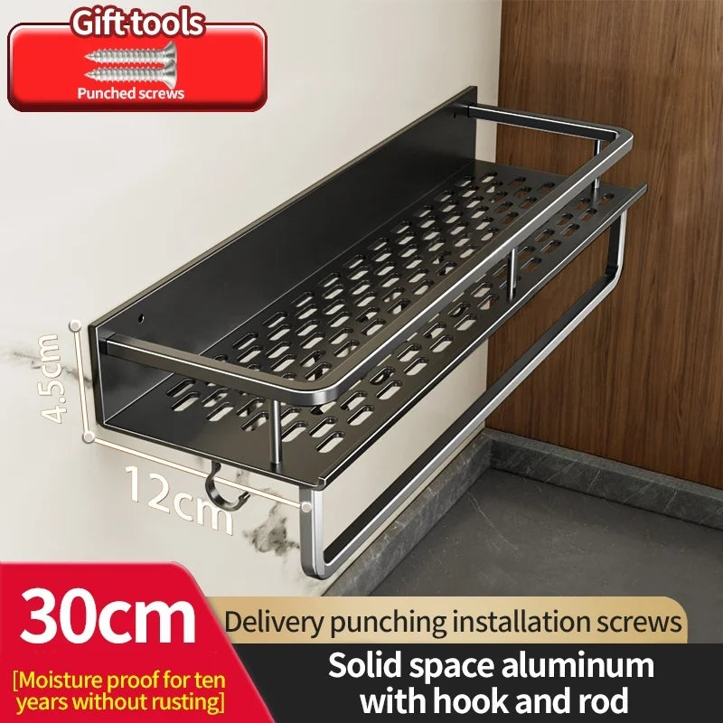 Kitchen Multifunctional Seasoning Storage Rack Wall Mounted Household Bathroom Wall Storage Rack