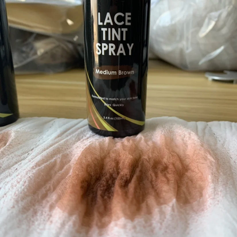 1Bottle 3.4FLoz Lace Tint Spary For Lace Wigs 100ml Light / Medium / Dark Melting Lace Dye Skin Tone Tint Foam For Wigs Toupees