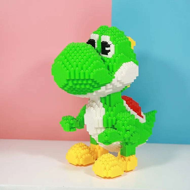 Giant Green Animal Dinosaur Game Character Building Blocks Small Particle Bricks Children's Assembled Building Blocks Toy