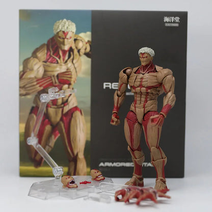 Kaiyodo Attack on Titan The Female Titan Annie Leonhart Revoltech Yamaguchi Anime Action Figures Figurine Ko Model Toys Gift