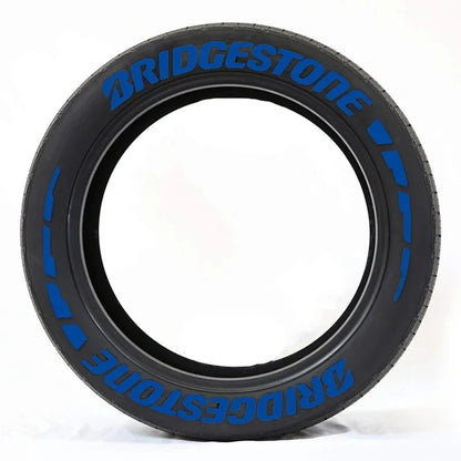 Rubber Tire Letter Stickers 3D Waterproof Wheels Permanent Car Sticker With Glue DIY Stylish Tire Decal For Auto and Motorcycle