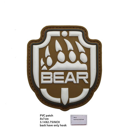 PVC Rubber Patch USEC Team Badge BEAR Magic Armband IR Reflective Tactical Morale Backpack Hook and Loop Patches for Clothing