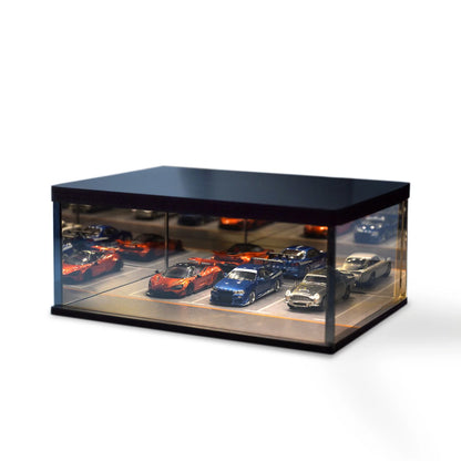 Diorama 1: 64 Mirrored Garage Model 1/64 Die-cast Car Display Case, Abyss Effect Car Parking Lot Model, Car Model Storage Box