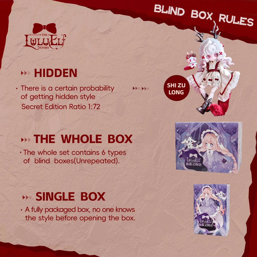 In Stock The Luluelf Story Series 1/12 BJD Movable Joint Doll Blind Box Mystery Box Action Anime Figure Dress-up toys Gift