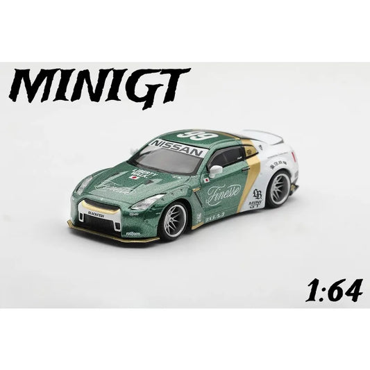 MINIGT 1:64 Nissan GTR (R35) LB WORKS Type 1 Die Casting Alloy Car Model Desktop Ornament Collection Souvenir.
