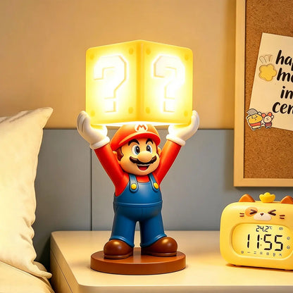 Mario Question Mark Night Light, Kids Figurine Ambient Lamp, Fun Ornament, Soft Bedside Light, Creative Gift