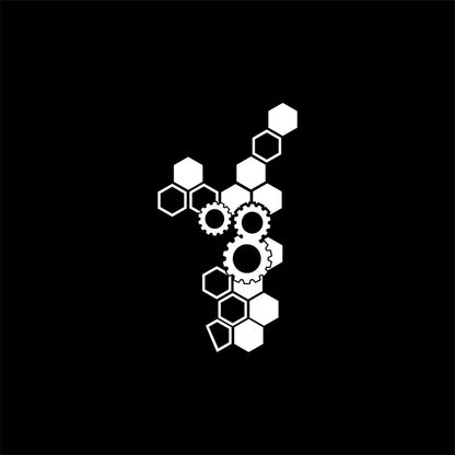 1PC Honeycomb Gear Motorcycle Stickers Motocross Fairing Fuel Tank Scooter Deocr Waterproof DIY Motorcycle Helmet Vinyl Decals