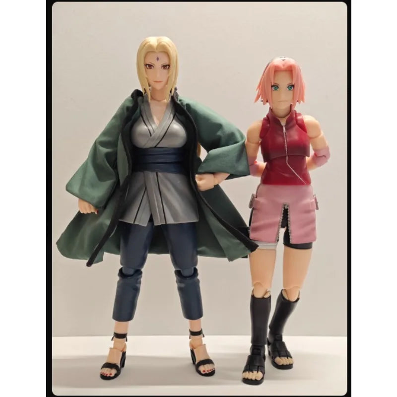 1/12 Scale Naruto Action Figure Five Generations Tsunade Cloth Robe Vest Pants Shoes Set Clothes Model for 6" Female CF Doll Body