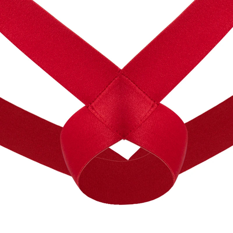 CLEVER-MENMODE Sexy Lingerie Men's Harness Chest Bodysuit Hollow Out Bondage Elastic Penis Ring Hole Erotic Costume