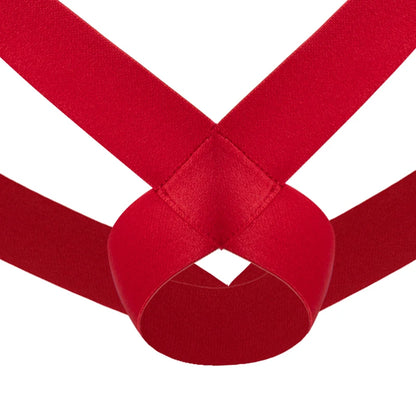 CLEVER-MENMODE Sexy Lingerie Men's Harness Chest Bodysuit Hollow Out Bondage Elastic Penis Ring Hole Erotic Costume