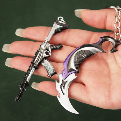 Valorant Melee Reaver 2.0 Karambit Knife Metal M4 Game Peripheral Samurai Sword Alloy Model Keychain Pendant Gifts Toys