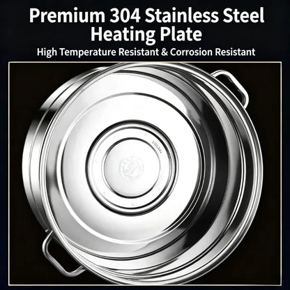 Composite Bottom 48CM Large Electric Food Steamers Thickened Healthy Cooker with Anti-Dry Burn for Home Commercial Kitchen 220V