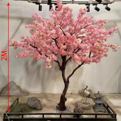 Artificial Cherry Blossom Tree, Large Fake Tree, Peach Blossom Tree, for Garden, Wedding, Hotels, Christmas & Home Deco