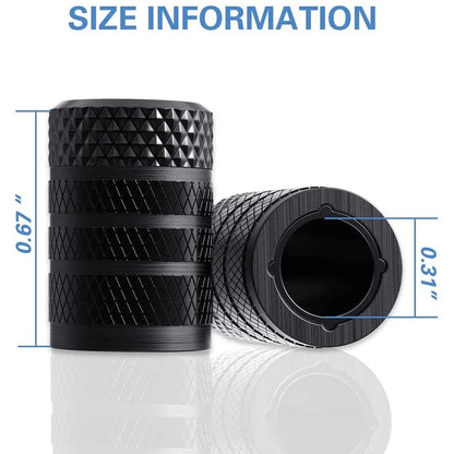 8PCS Tire Wheel Caps Metal Tyre Air Stem Dust Nipple Caps with Plastic Liner Corrosion Resistant Leak-Proof Cars and Motorcycles