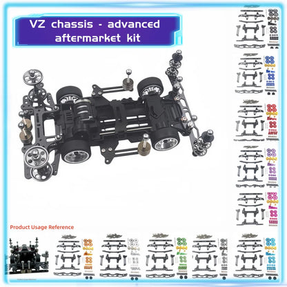 1SET Tamiya Four-Wheel Drive Vehicle VZ Chassis Modification Kit - Advanced Off-Road Lightweight Upgrade Accessories DIY 4WD